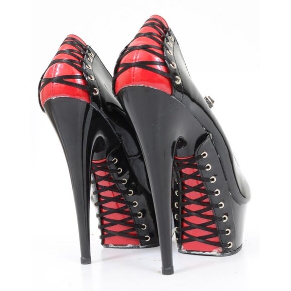 Pleaser Delight-687FH Corset Back 6" Stiletto Heels Mary Jane Dancer Size 7 - Picture 4 of 8